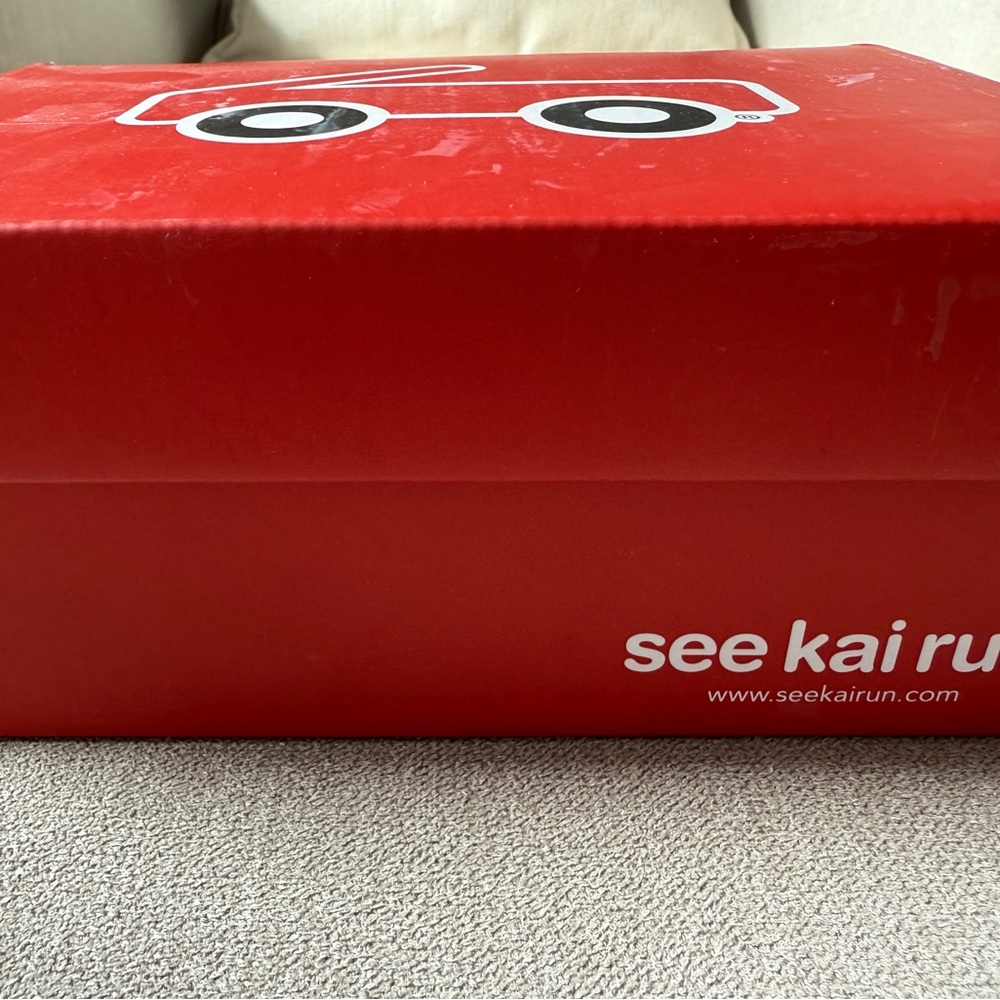 See Kai Run Navy Blue and Lime Green Kids Sneakers - Picture 10 of 11